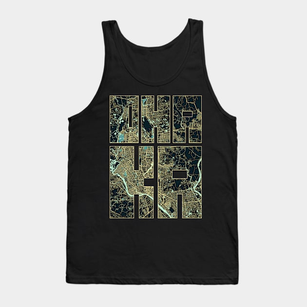 Dhaka, Bangladesh City Map Typography - Summer Tank Top by deMAP Studio